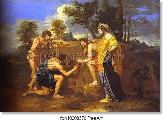 Free art print of The Shepherds of Arcadia by Nicolas Poussin FreeArt