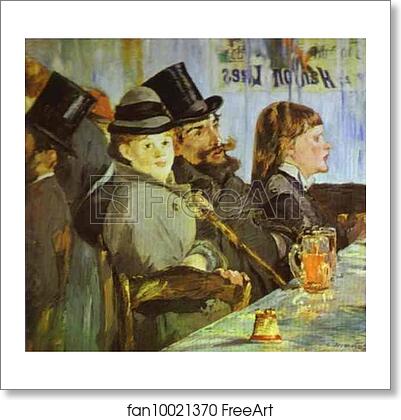 Free art print of At the Café by Edouard Manet