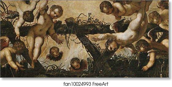 Free art print of Adoration of the Shepherds. Detail by Jacopo Robusti, Called Tintoretto