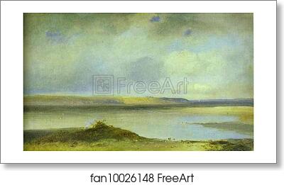 Free art print of The Volga River. Vistas by Alexey Savrasov