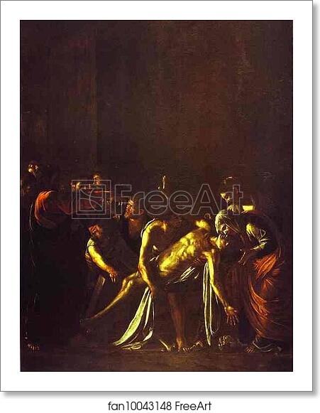 Free art print of The Raising of Lazarus by Caravaggio