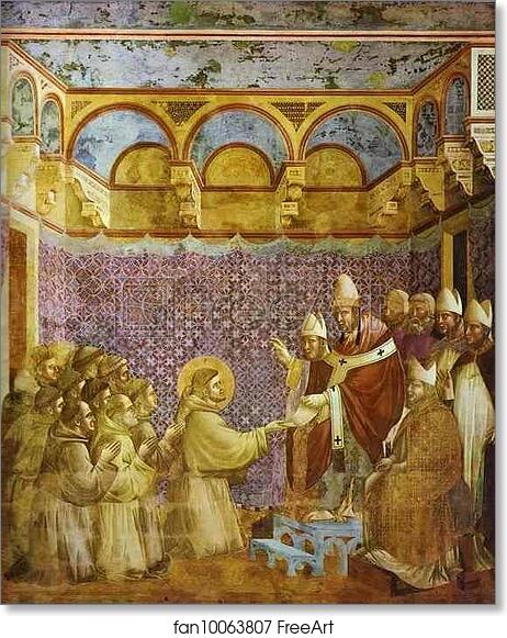 Free art print of The Confirmation of the Rule by Giotto