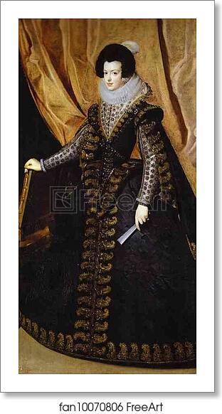 Free art print of Queen Isabel, Standing by Diego Velázquez Free art print of Queen Isabel, Standing by Diego Velázquez
