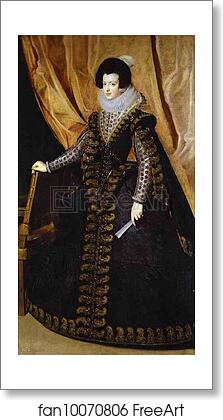 Free art print of Queen Isabel, Standing by Diego Velázquez
