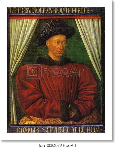 Free art print of Portrait of Charles VII, King of France by Jean Fouquet
