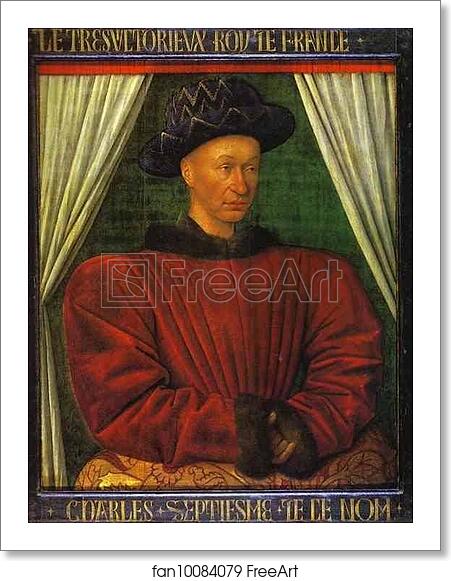 Free art print of Portrait of Charles VII, King of France by Jean Fouquet Free art print of Portrait of Charles VII, King of France by Jean Fouquet