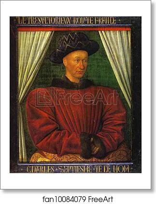 Free art print of Portrait of Charles VII, King of France by Jean Fouquet
