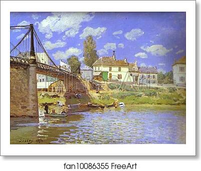 Free art print of Bridge at Villeneuve-la-Garenne by Alfred Sisley