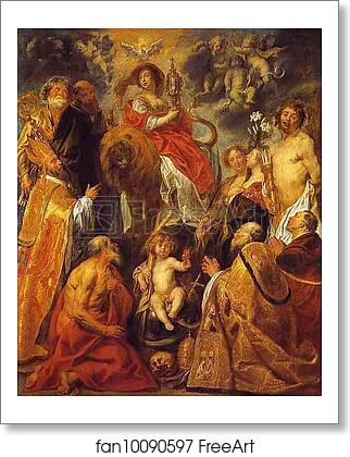 Free art print of The Veneration of the Eucharist by Jacob Jordaens Free art print of The Veneration of the Eucharist by Jacob Jordaens