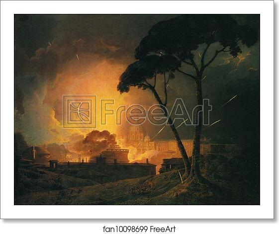 Free art print of The Annual Girandola, at the Castle of St. Angelo, Rome by Joseph Wright Of Derby Free art print of The Annual Girandola, at the Castle of St. Angelo, Rome by Joseph Wright Of Derby