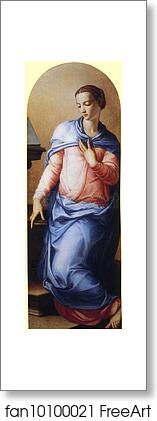 Free art print of Annunciation (right panel) by Agnolo Bronzino