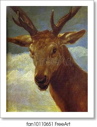 Free art print of Head of a Stag by Diego Velázquez