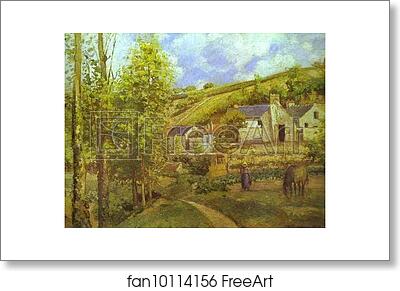 Free art print of The Hermitage at Pontoise by Camille Pissarro