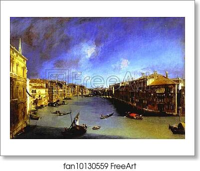 Free art print of Grand Canal Viewed from Palazzo Balbi by Giovanni Antonio Canale, Called Canaletto