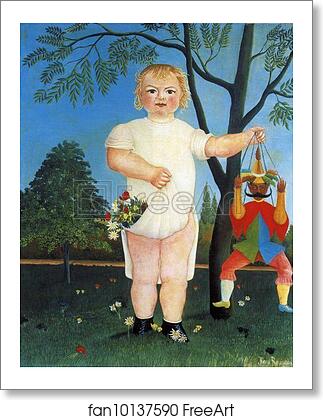 Free art print of To Celebrate the Baby by Henri Rousseau