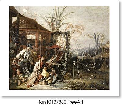 Free art print of Chinese Hunting by François Boucher