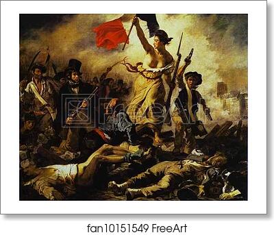 Free art print of Liberty Leading the People (28 July 1830) by Eugène Delacroix