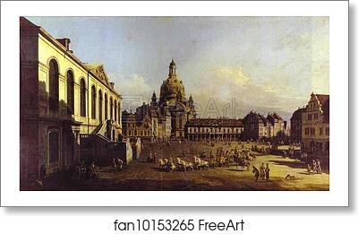 Free art print of The New Market Square in Dresden by Bernardo Bellotto