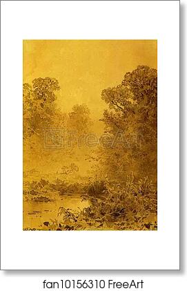 Free art print of Swamp in a Forest. Mist by Feodor Vasilyev
