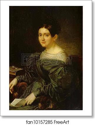 Free art print of Portrait of the Writer I. N. Kozhina by Vasily Tropinin Free art print of Portrait of the Writer I. N. Kozhina by Vasily Tropinin