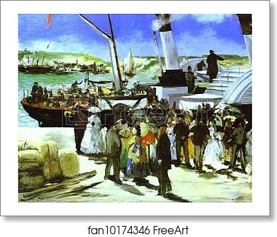 Free art print of The Depature of the Folkestone Boat by Edouard Manet