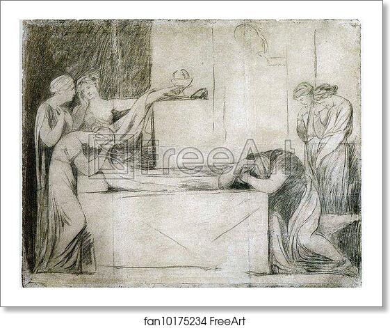 Free art print of The Death of Sigismunda (The Death of Cordelia) by George Romney Free art print of The Death of Sigismunda (The Death of Cordelia) by George Romney