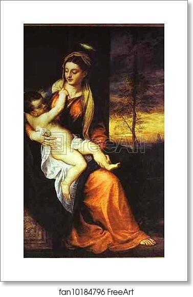 Free art print of Madonna and Child in an Evening Landscape by Titian Free art print of Madonna and Child in an Evening Landscape by Titian