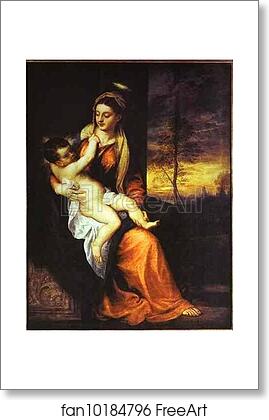 Free art print of Madonna and Child in an Evening Landscape by Titian Free art print of Madonna and Child in an Evening Landscape by Titian