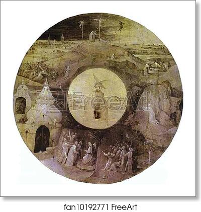 Free art print of Scenes from the Passion of Christ and the Pelican with Her Young by Hieronymus Bosch