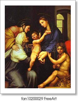 Free art print of Madonna of the Cloth by Raphael
