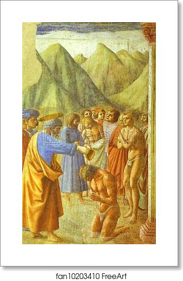 Free art print of St. Peter Baptizing the Neophytes by Masaccio Free art print of St. Peter Baptizing the Neophytes by Masaccio