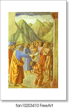 Free art print of St. Peter Baptizing the Neophytes by Masaccio