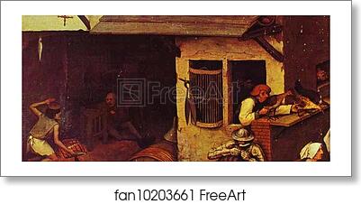 Free art print of The Flemish Proverbs. Detail by Pieter Bruegel The Elder Free art print of The Flemish Proverbs. Detail by Pieter Bruegel The Elder