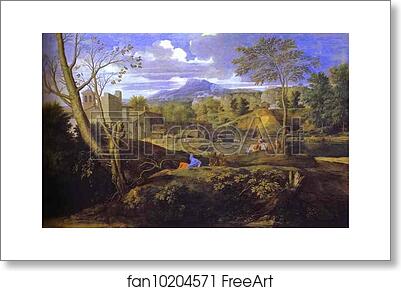 Free art print of Landscape with Three Men by Nicolas Poussin