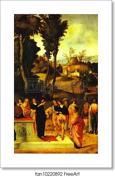 Free art print of Moses' Trial by Fire by Giorgione