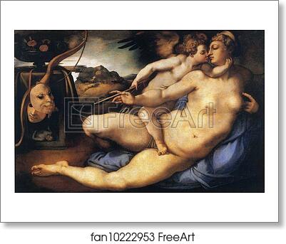 Free art print of Venus and Cupid by Jacopo Carrucci, Known As Pontormo