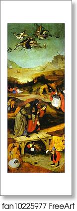 Free art print of Flight and Failure of St. Anthony by Hieronymus Bosch