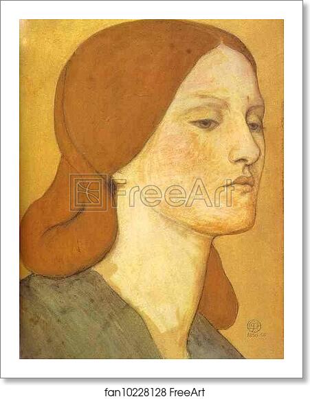 Free art print of Portrait of Elizabeth Siddal by Dante Gabriel Rossetti