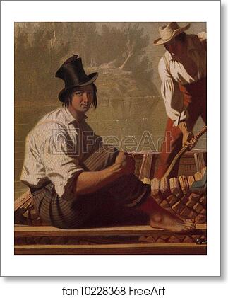 Free art print of Boatmen on the Missouri. Detail by George Caleb Bingham