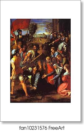 Free art print of The Hill of Calvary by Raphael