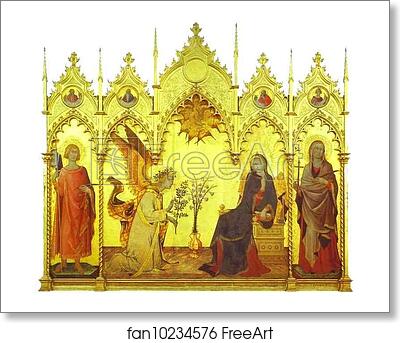 Free art print of Annunciation by Simone Martini