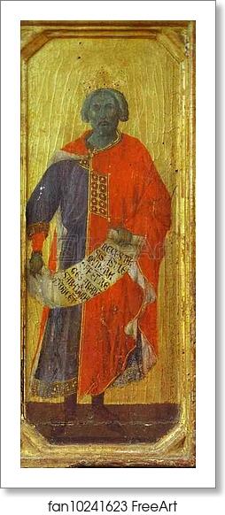 Free art print of Maestà (front, predella) The Prophet Solomon by Duccio Di Buoninsegna Free art print of Maestà (front, predella) The Prophet Solomon by Duccio Di Buoninsegna