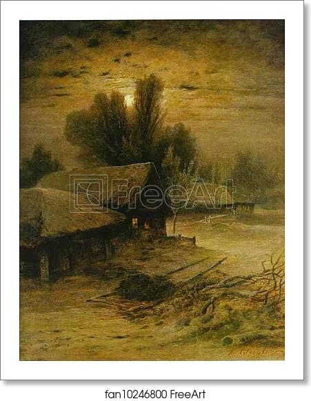 Free art print of Winter Night by Alexey Savrasov Free art print of Winter Night by Alexey Savrasov