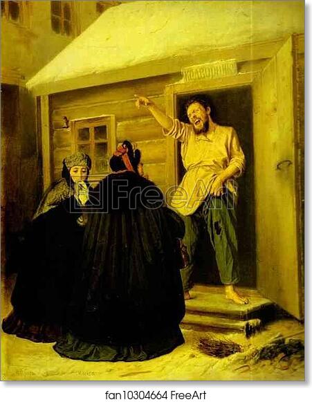 Free art print of Caretaker Letting an Apartment to a Lady by Vasily Perov