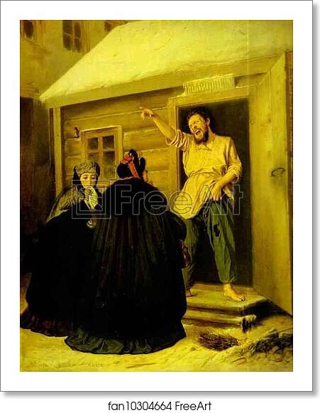 Free art print of Caretaker Letting an Apartment to a Lady by Vasily Perov Free art print of Caretaker Letting an Apartment to a Lady by Vasily Perov