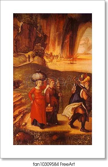 Free art print of Lot Fleeing with His Daughters from Sodom by Albrecht Dürer Free art print of Lot Fleeing with His Daughters from Sodom by Albrecht Dürer