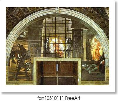Free art print of The Freeing of St. Peter by Raphael