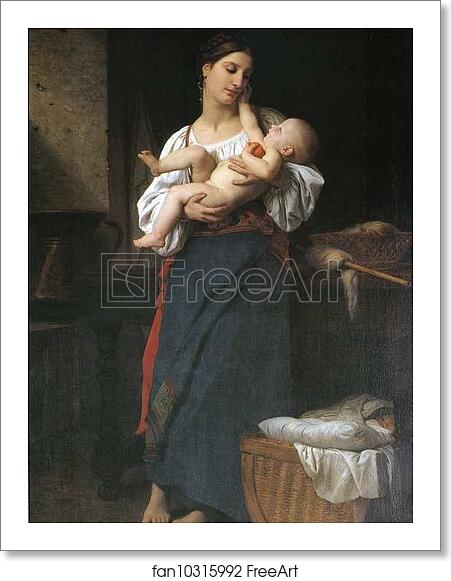 Free art print of First Caresses by William-Adolphe Bouguereau Free art print of First Caresses by William-Adolphe Bouguereau