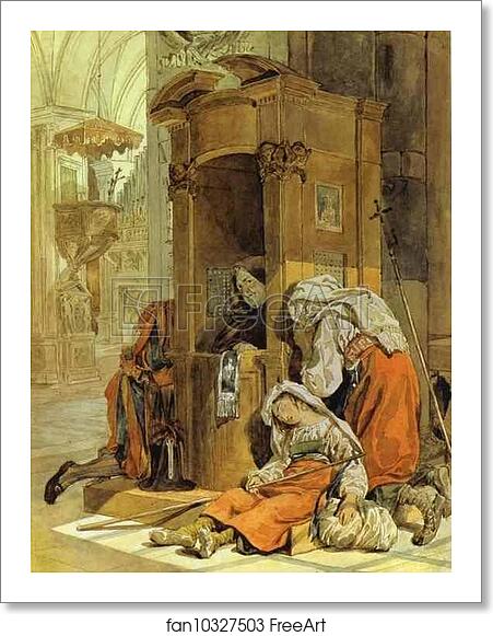 Free art print of Confession of an Italian Woman by Karl Brulloff Free art print of Confession of an Italian Woman by Karl Brulloff