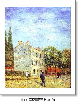 Free art print of Restaurant Rispal at Asnières by Vincent Van Gogh